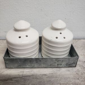 Magnolia Mini Ceramic Glazed Salt and Pepper Shakers